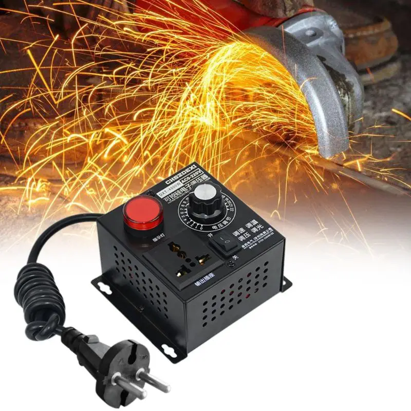 SCR Electronic Voltage Regulator AC 220V 4000W Temperature Motor Fan Speed Controller Dimmer Adjustable Electric Tool
SCR Electronic Voltage Regulator AC 220V 4000W Temperature Motor Fan Speed Controller Dimmer Adjustable Electric Tool