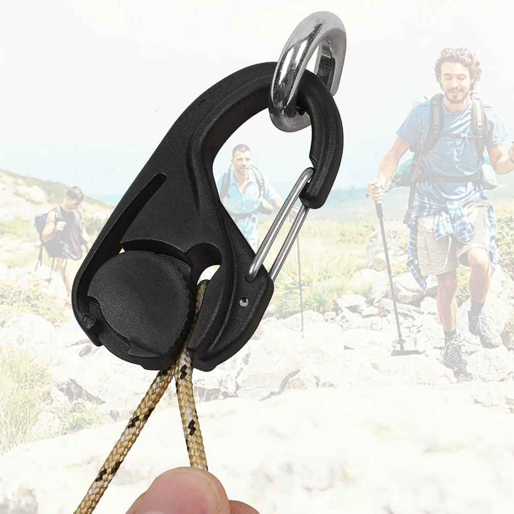 Plastic Tie Hook Mutil-purpose Cord Tightener Lightweight Carabiner Clip Rope Fastener For Camping Outdoor Tents Accessories
Plastic Tie Hook Mutil-purpose Cord Tightener Lightweight Carabiner Clip Rope Fastener For Camping Outdoor Tents Accessories