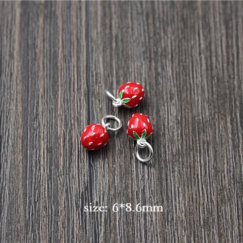 925 Silver DIY Jewelry Findings for Women Bracelets DIY Accessories Cute Sweet Stereo Strawberry Pendant Charm Enamel Jewelry
925 Silver DIY Jewelry Findings for Women Bracelets DIY Accessories Cute Sweet Stereo Strawberry Pendant Charm Enamel Jewelry
