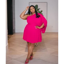 ChocoMisty-LadyPlus Plus-size Dresses One-shoulder Solid Color Ruffles Mini Dress CY0217
ChocoMisty-LadyPlus Plus-size Dresses One-shoulder Solid Color Ruffles Mini Dress CY0217