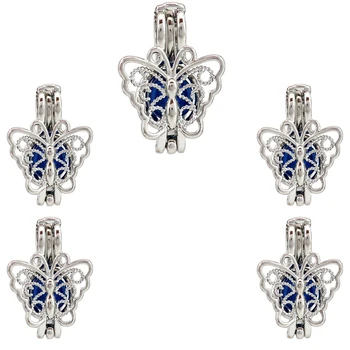 5PCS Openable Butterfly Necklace locket Aromatherapy Essential Oil Diffusion Pearl Cage Pendant k681 
5PCS Openable Butterfly Necklace locket Aromatherapy Essential Oil Diffusion Pearl Cage Pendant k681