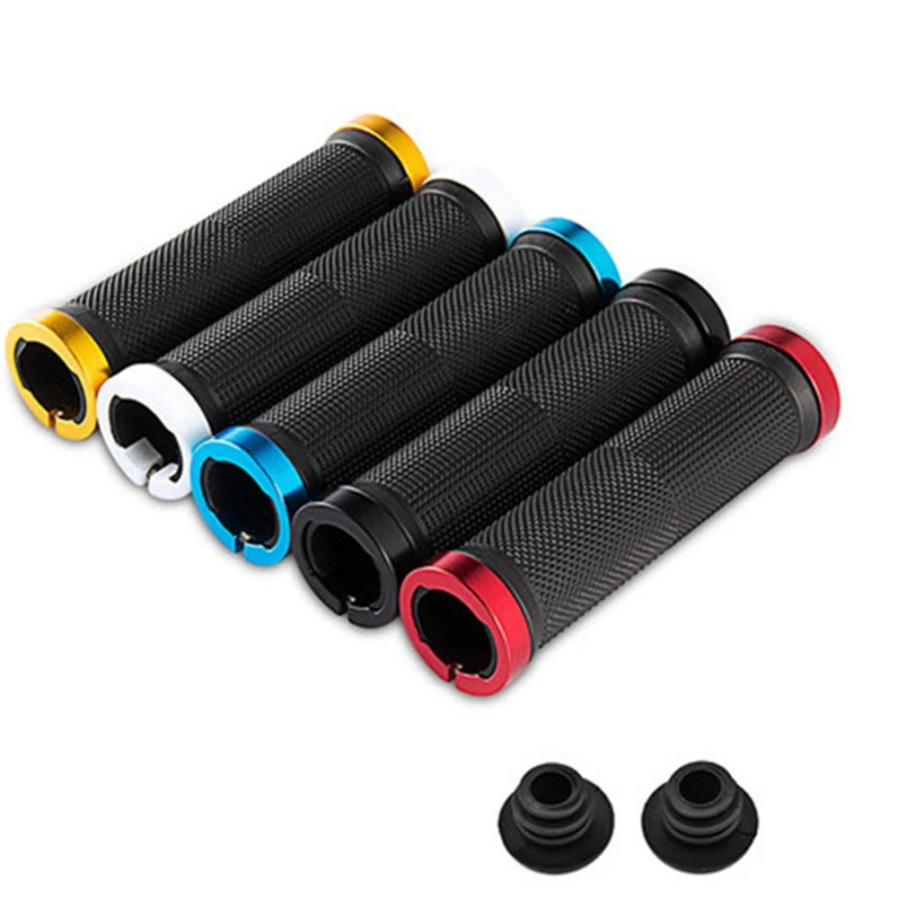 1 Pair MTB Road Bike Handlebar Grips Soft Rubber Anti-Slip Ergonomic Bicycle Handle Bar End Lock On Smooth Handle Cover BC0029 (7)