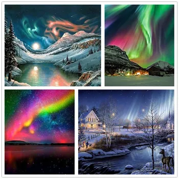 DIY Diamond Painting Scenery Rainbow Aurora 5D Daimond Painting Cross Stitch Mosaic Patterns Round Rhinestone Home Decor
DIY Diamond Painting Scenery Rainbow Aurora 5D Daimond Painting Cross Stitch Mosaic Patterns Round Rhinestone Home Decor