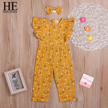 HE Hello Enjoy Summer Baby Girls Clothing Sets Flying Sleeve Print Flower Girls Jumpsuit Kids Clothes Outfits Children Clothing
HE Hello Enjoy Summer Baby Girls Clothing Sets Flying Sleeve Print Flower Girls Jumpsuit Kids Clothes Outfits Children Clothing