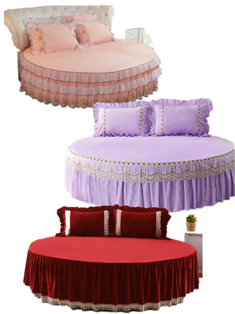 3 styles 100% cotton solid color lace bed skirt single piece / three piece round sheet soft / comfortable / breathable bedspread
3 styles 100% cotton solid color lace bed skirt single piece / three piece round sheet soft / comfortable / breathable bedspread