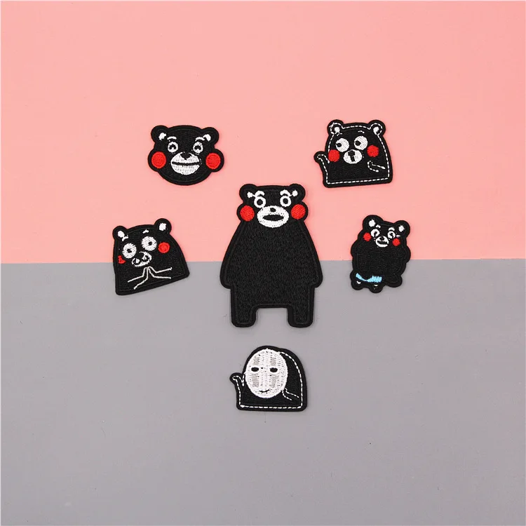 Cartoon Anime Black Bear Embroidered Iron-On Patch Badges Cute Patches For Clothes Stickers Applique Stripe On Clothes @BB
Cartoon Anime Black Bear Embroidered Iron-On Patch Badges Cute Patches For Clothes Stickers Applique Stripe On Clothes @BB