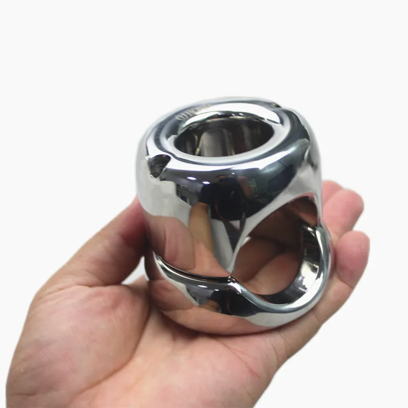 

9 Sizes Stainless Steel Scrotum Bondage Ring Weight Bearing Pendants Penis Restraint Testicle Lock Ring Sex Toys for Men BB-246