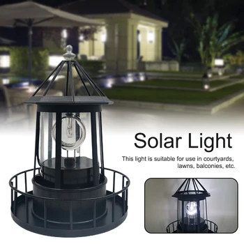 360 Degree Rotating Yard Energy Saving Hanging LED Solar Lighthouse Landscape IP65 Waterproof Home Battery Powered Wrought Iron
360 Degree Rotating Yard Energy Saving Hanging LED Solar Lighthouse Landscape IP65 Waterproof Home Battery Powered Wrought Iron
