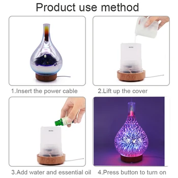 Humidifier Oil Diffuser 3D Glass Aromatherapy Mist Sprayer for Home Office Sleep J2Y
Humidifier Oil Diffuser 3D Glass Aromatherapy Mist Sprayer for Home Office Sleep J2Y