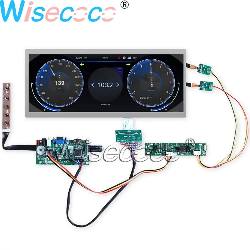 Wisecoco 12.3 Inch High brightness 700 nits 1920*720 LVDS 40 PINS VGA HDMI Earphone Driver Board for Car Automotive Display
Wisecoco 12.3 Inch High brightness 700 nits 1920*720 LVDS 40 PINS VGA HDMI Earphone Driver Board for Car Automotive Display