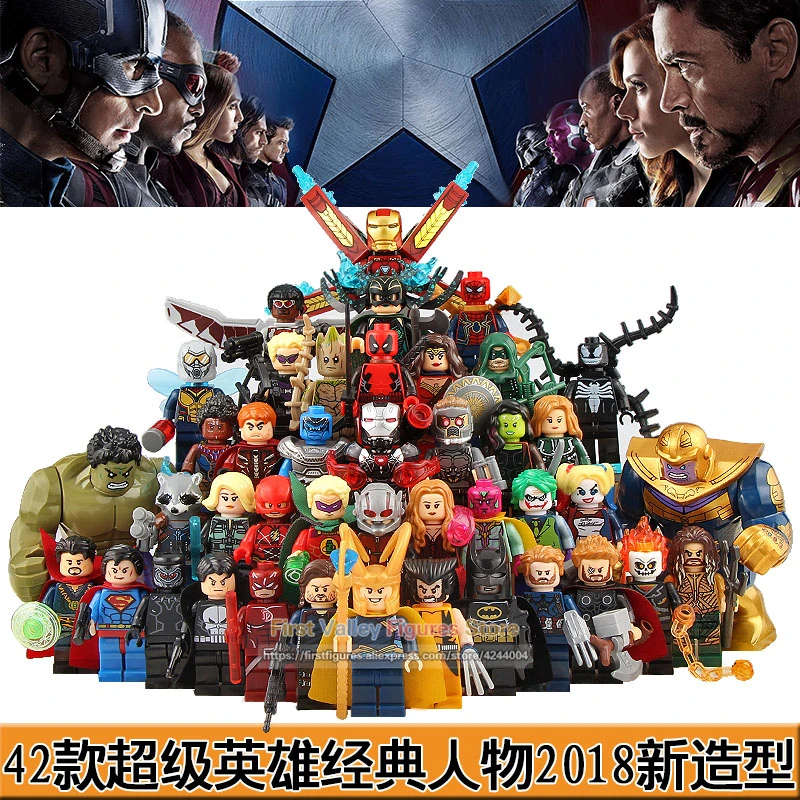 Marvel Super Heroes Super Man Black Widow Hulk Thor Wasp Deadpool Action Figures Building Blocks Gift Toys for Children BR188
Marvel Super Heroes Super Man Black Widow Hulk Thor Wasp Deadpool Action Figures Building Blocks Gift Toys for Children BR188