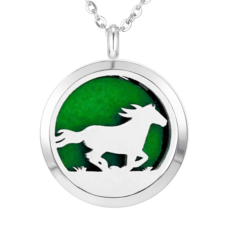 025 Essential Oil Diffuser Locket Pendant Necklace