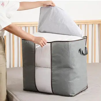 4pcs Non-woven Large Duvet Storage Bags Portable Quilt Clothes Organizer 
4pcs Non-woven Large Duvet Storage Bags Portable Quilt Clothes Organizer