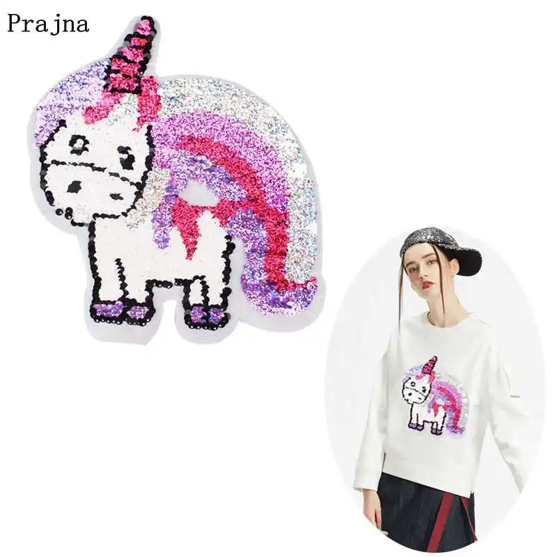 Prajna Hippie Unicorn Patches Reversible Changing Color Magic Rainbow Sequins Patches For Clothing Applique DIY Kids Jacket Jean
Prajna Hippie Unicorn Patches Reversible Changing Color Magic Rainbow Sequins Patches For Clothing Applique DIY Kids Jacket Jean