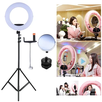 Andoer FD-480II LED Video Ring Light Camera Studio Light Ringlight Photography Lighting+2m Light Stand+Adapter+Smartphone Holder
Andoer FD-480II LED Video Ring Light Camera Studio Light Ringlight Photography Lighting+2m Light Stand+Adapter+Smartphone Holder