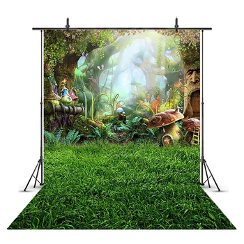 Spring wonderland background for photography green grass photo background Fairy Tale Backdrops for photo studio children party
Spring wonderland background for photography green grass photo background Fairy Tale Backdrops for photo studio children party