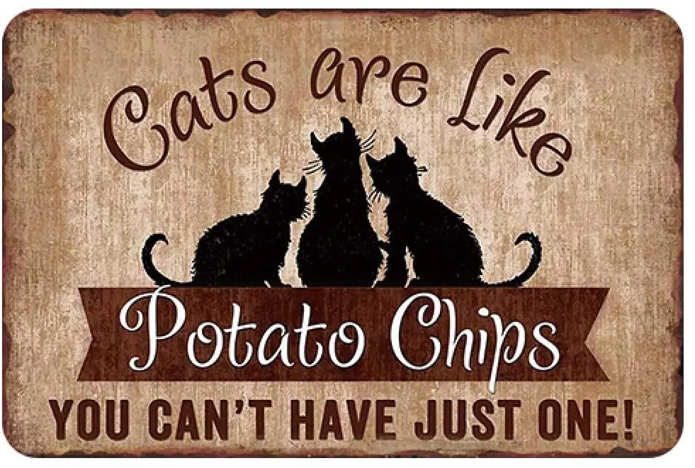 YAYITAI Metal Signs Cats are Like Potato Chips Retro Plaque Metal Signs Pub Decorative Plates Dogs Wall Stickers Letter Art
YAYITAI Metal Signs Cats are Like Potato Chips Retro Plaque Metal Signs Pub Decorative Plates Dogs Wall Stickers Letter Art
