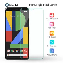 Film de protection d'écran Premium 9H, en verre trempé HD, pour Google Pixel 4 3 3a 2 XL=