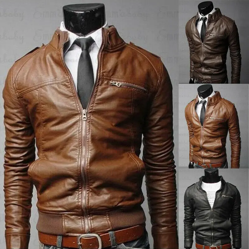 Men Cool bomber Jackets men jacket winter Collar Slim Fit Motorcycle Leather Jacket Coat Outwear streetwear plus size M-3XL
Men Cool bomber Jackets men jacket winter Collar Slim Fit Motorcycle Leather Jacket Coat Outwear streetwear plus size M-3XL