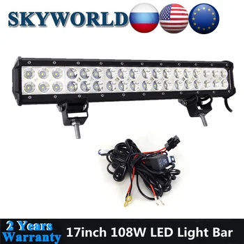 SKYWORLD LED Bar Offroad 17inch 108W Driving Spot Flood Combo Beam Light Bar For Car Truck SUV ATV UAZ Tractor 4x4 Work Lamp 12V
SKYWORLD LED Bar Offroad 17inch 108W Driving Spot Flood Combo Beam Light Bar For Car Truck SUV ATV UAZ Tractor 4x4 Work Lamp 12V