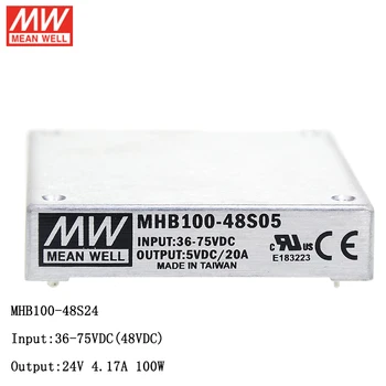 MEAN WELL MHB100-48S24 36-75V DC to 24V DC 100W Half-Brick Regulated Converter 48V to 24V 4.17A Switching Power Supply
MEAN WELL MHB100-48S24 36-75V DC to 24V DC 100W Half-Brick Regulated Converter 48V to 24V 4.17A Switching Power Supply