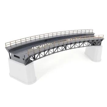 

1:87 HO Scale Train Railway Scene Decoration Q4 R1 Curved Railway Bridge Model without Pier for Sand Table Model Building Kits