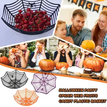 Halloween Theme Family Party Restaurant Bar KTV Spider Web Shape Fruit Plate New Plastic Fruit Basket Decoration Props #YL5
Halloween Theme Family Party Restaurant Bar KTV Spider Web Shape Fruit Plate New Plastic Fruit Basket Decoration Props #YL5