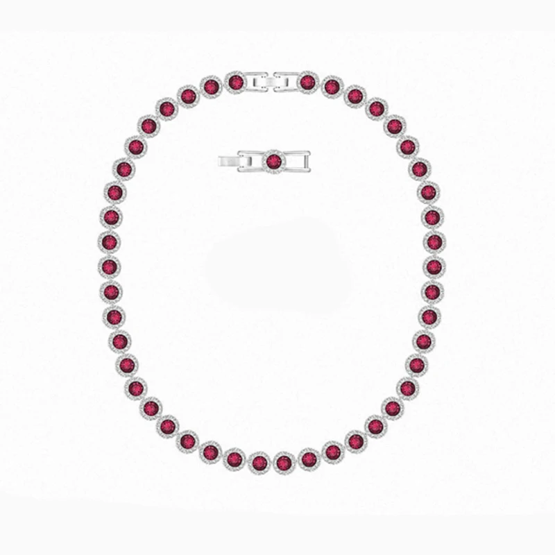 Fashion Jewelry SWA New ANGELIC NECKLACE Charming Red Round Crystal Decoration Female Trend Luxury Jewelry Romantic Gift
Fashion Jewelry SWA New ANGELIC NECKLACE Charming Red Round Crystal Decoration Female Trend Luxury Jewelry Romantic Gift