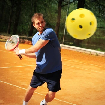 Portable Yellow 3pcs 26 Holes EVA Pickleball Balls for Outdoor Indoor Pickleball Training Exerciser Equipments Gym Training
Portable Yellow 3pcs 26 Holes EVA Pickleball Balls for Outdoor Indoor Pickleball Training Exerciser Equipments Gym Training