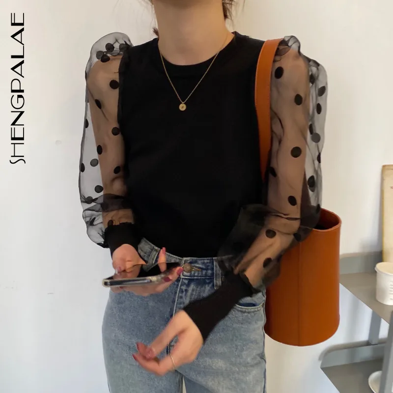 SHENGPALAE 2020 Women Shirt Female Tops Long Sleeve Casual Turn-down Collar Women's Transparent Wave Point Loose Blouses ZA2688
SHENGPALAE 2020 Women Shirt Female Tops Long Sleeve Casual Turn-down Collar Women's Transparent Wave Point Loose Blouses ZA2688