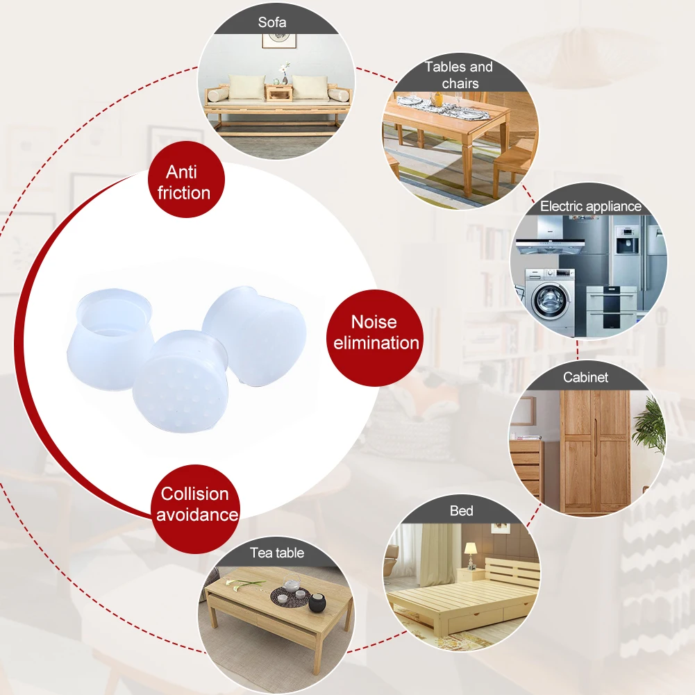 Table Chair Leg Floor Feet Cap Cover Silicone Prevent Noise Leg Cap Leg Table Foot Pad Anti-Wear Cushion Silent Cover Anti-Noise
Table Chair Leg Floor Feet Cap Cover Silicone Prevent Noise Leg Cap Leg Table Foot Pad Anti-Wear Cushion Silent Cover Anti-Noise