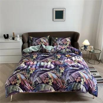 Silky Home Textiles Soft Egyptian Cotton Bedding Sets 4 Pieces Big Tropical Leaves Print Bed Sheets King Queen Size Duvet Cover
Silky Home Textiles Soft Egyptian Cotton Bedding Sets 4 Pieces Big Tropical Leaves Print Bed Sheets King Queen Size Duvet Cover
