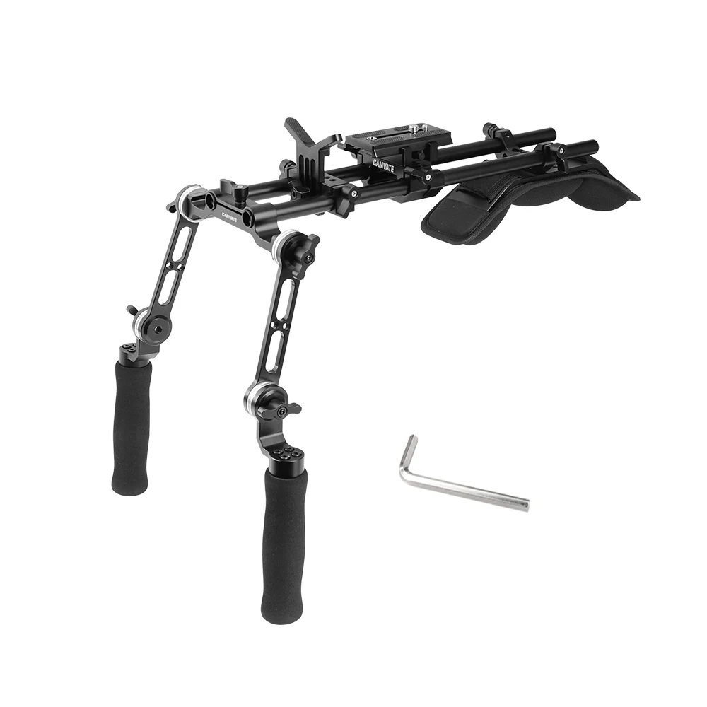 CAMVATE Shoulder Rig With Manfrotto QR Baseplate & Rosette Extension Arm Handgrip For DSLR Camera DV Camcorder C2409
CAMVATE Shoulder Rig With Manfrotto QR Baseplate & Rosette Extension Arm Handgrip For DSLR Camera DV Camcorder C2409