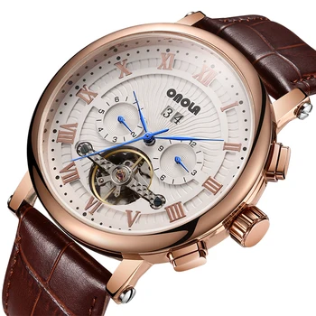 ONOLA Men's Self-Wind Tourbillon Mechanical Watches Waterproof Automatic Skeleton Watch Men Business Date Week Relojes Hombre
ONOLA Men's Self-Wind Tourbillon Mechanical Watches Waterproof Automatic Skeleton Watch Men Business Date Week Relojes Hombre