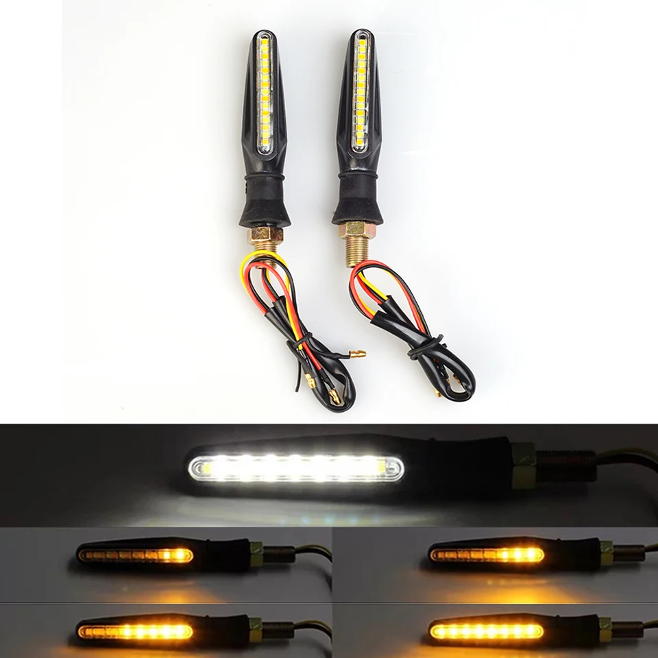 2X Universal 12 SMD chips led Turn signal Motorcycle light Amber Flowing type Indicators flicker Blinker lamp White DRL
2X Universal 12 SMD chips led Turn signal Motorcycle light Amber Flowing type Indicators flicker Blinker lamp White DRL