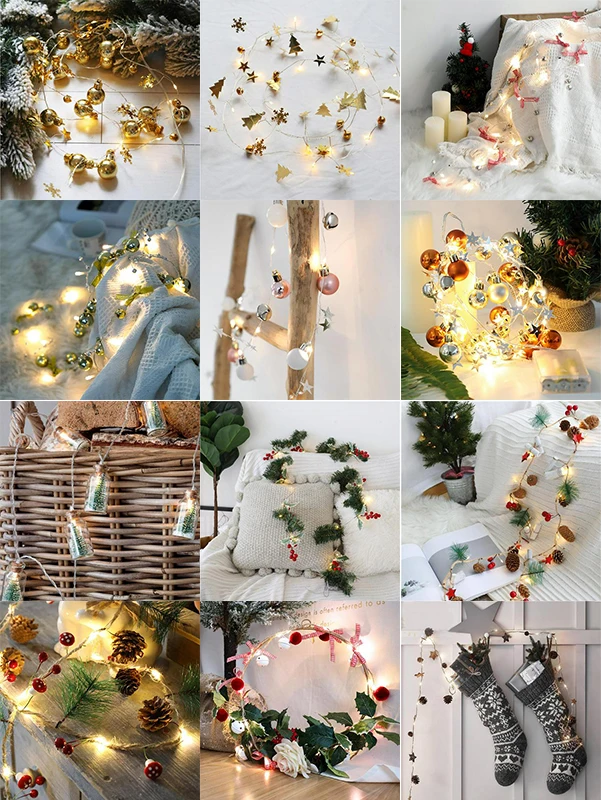 2m Christmas Tree String Lights Led Lights String Pine Cone Needles Copper Wire Fairy Lights Bells Garland Kerst Decoration Gift
2m Christmas Tree String Lights Led Lights String Pine Cone Needles Copper Wire Fairy Lights Bells Garland Kerst Decoration Gift