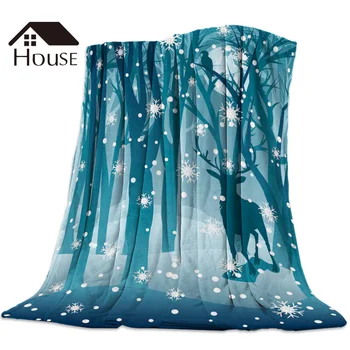 Elk Snowflake Forest Silhouette Blue Christmas Blanket Funny Printed Soft Boy Girl Baby Coral Fleece Blankets Warm Sofa Sheets
Elk Snowflake Forest Silhouette Blue Christmas Blanket Funny Printed Soft Boy Girl Baby Coral Fleece Blankets Warm Sofa Sheets