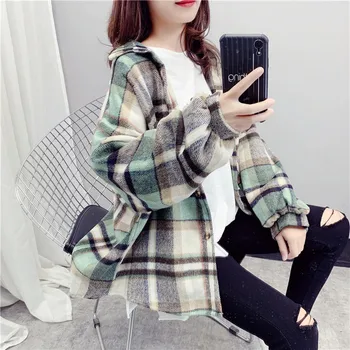 Brushed Plaid Shirt Female 2019 New Loose Thick Design Sense Niche Shirt Coat Harajuku Tops Autumn Plus Size Tops Plaid 50cs
Brushed Plaid Shirt Female 2019 New Loose Thick Design Sense Niche Shirt Coat Harajuku Tops Autumn Plus Size Tops Plaid 50cs
