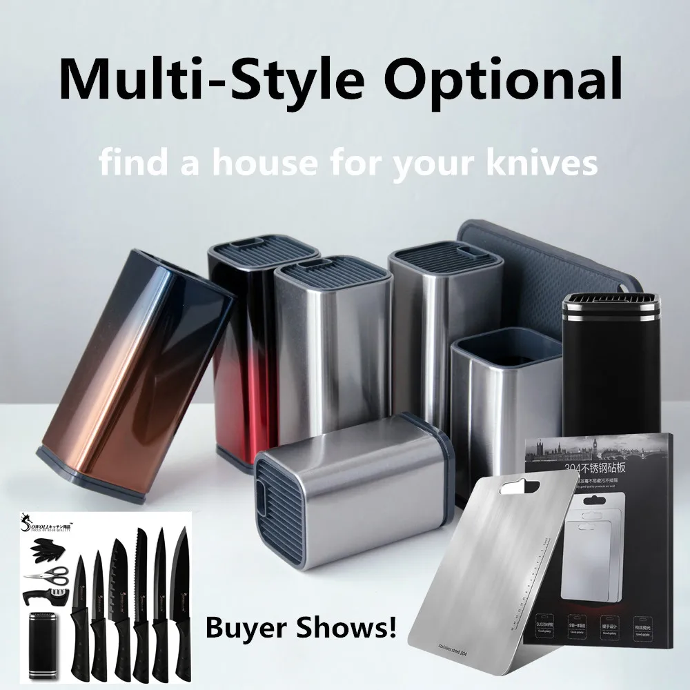 Universal Knife Block Holder Countertop Butcher Stainless Steel Knife Stand Block Organizer Kitchen Knife Storage 6 inch 8 inch
Universal Knife Block Holder Countertop Butcher Stainless Steel Knife Stand Block Organizer Kitchen Knife Storage 6 inch 8 inch