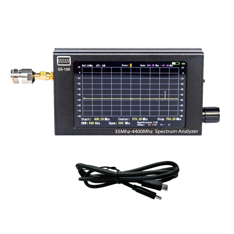 Frequency 50-4400MHz 4.3Inch Portable Handheld Spectrum Analyzer Explorer with Measurement of Interphone 2.4G Signal | Инструменты
