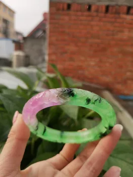 Natural Myanmar purple green jade bangles hollow handcarved flower jadeite jade bracelet emerald jade bracelets jade jewelry 
Natural Myanmar purple green jade bangles hollow handcarved flower jadeite jade bracelet emerald jade bracelets jade jewelry