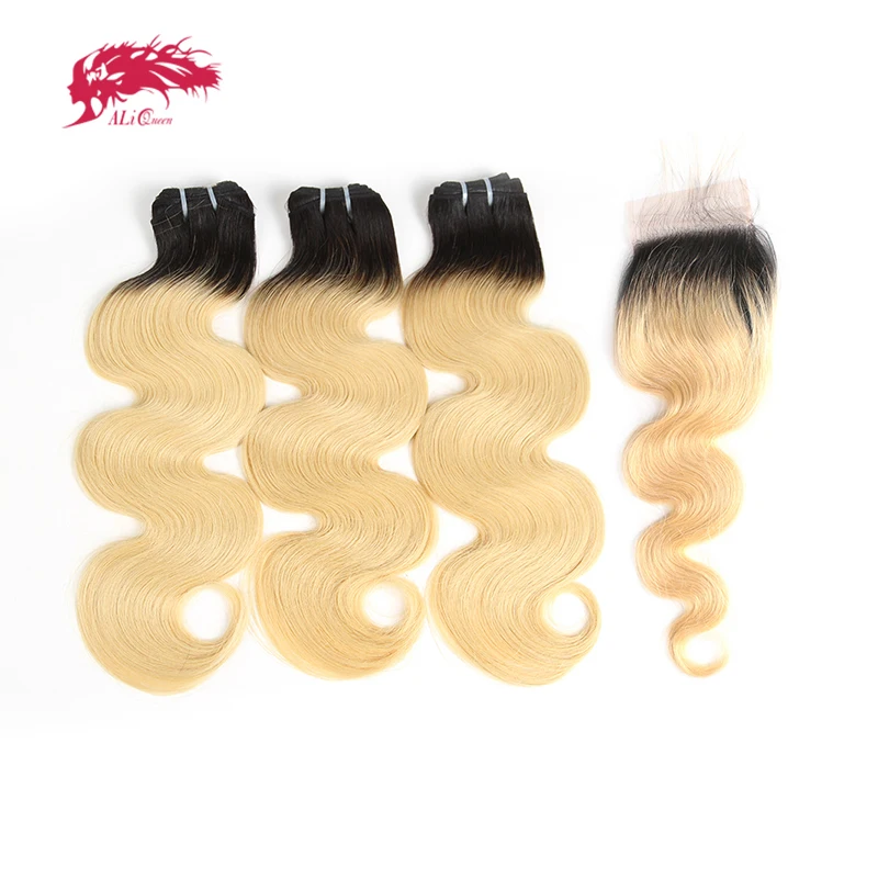 Ali Queen Ombre Bundles With 4x4 Lace Closure 1B/613 Honey Blonde Brazilian Body Wave Virgin Human Hair Free Part Pre-Plucked
Ali Queen Ombre Bundles With 4x4 Lace Closure 1B/613 Honey Blonde Brazilian Body Wave Virgin Human Hair Free Part Pre-Plucked