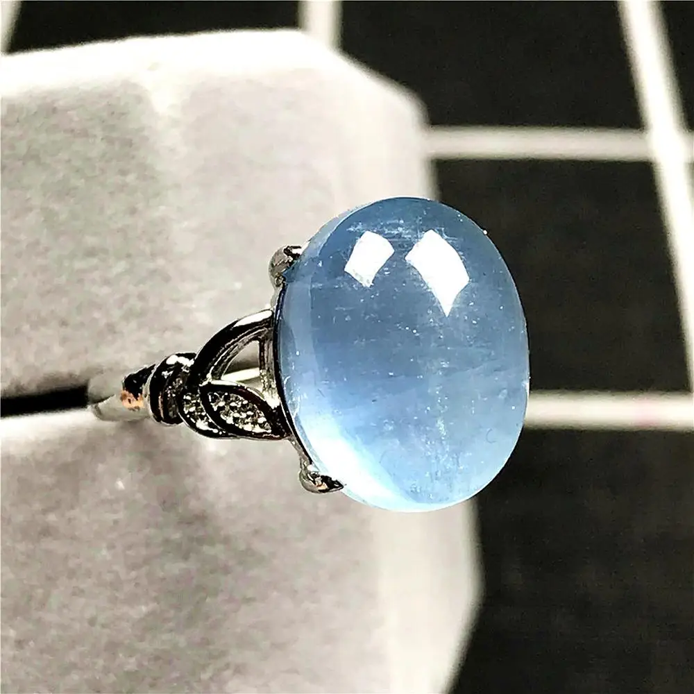 Top Natural Ocean Blue Aquamarine Ring Jewelry For Woman Man Crystal 13x10mm Oval Beads Silver Stone Adjustable Size Ring AAAAA 
Top Natural Ocean Blue Aquamarine Ring Jewelry For Woman Man Crystal 13x10mm Oval Beads Silver Stone Adjustable Size Ring AAAAA
