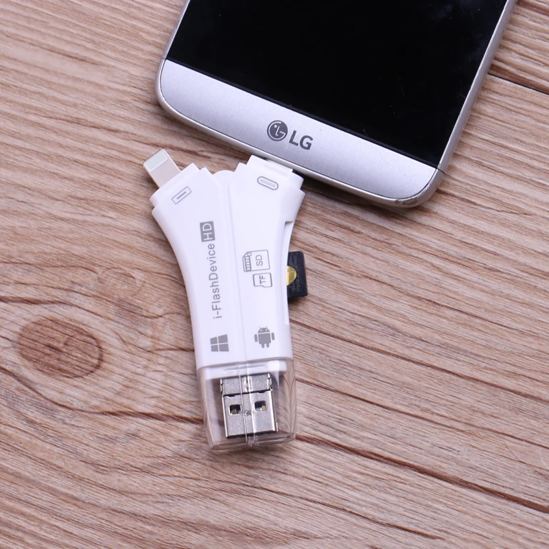 Все в 1 Micro USB Type C SD TF кардридер для iPhone XS MAX XR 11 Pro 6 7 8 iOS Huawei Xiaomi Samsung Android Phone