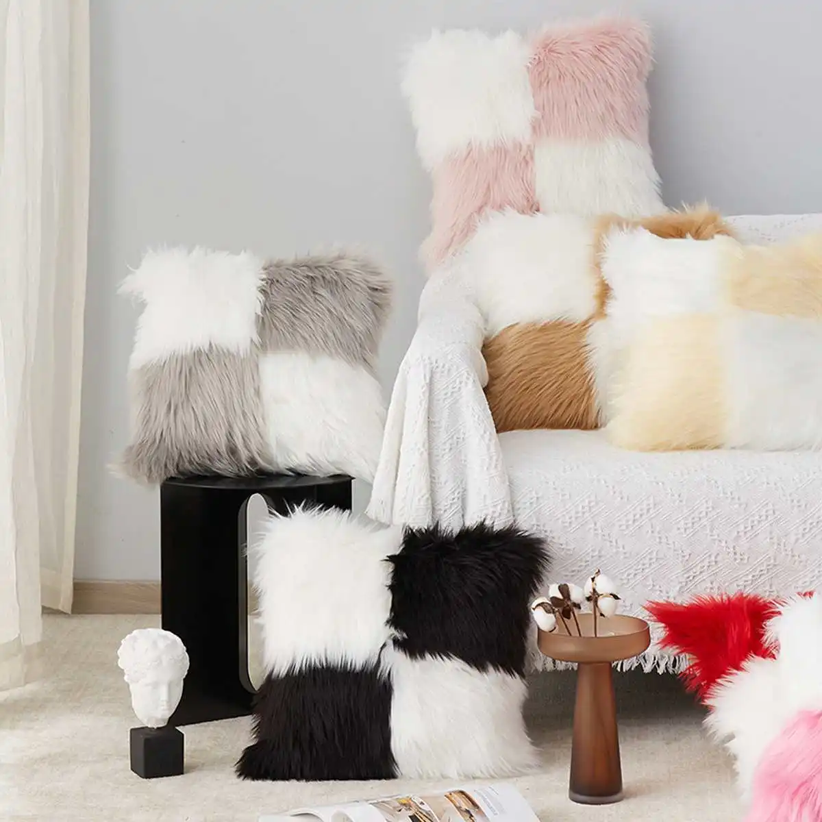 45x45cm Soft Fur Plush Cushion Cover Home Decor Pillow Covers Living Room Bedroom Sofa Decorative Pillowcase Shaggy Fluffy Cover
45x45cm Soft Fur Plush Cushion Cover Home Decor Pillow Covers Living Room Bedroom Sofa Decorative Pillowcase Shaggy Fluffy Cover
