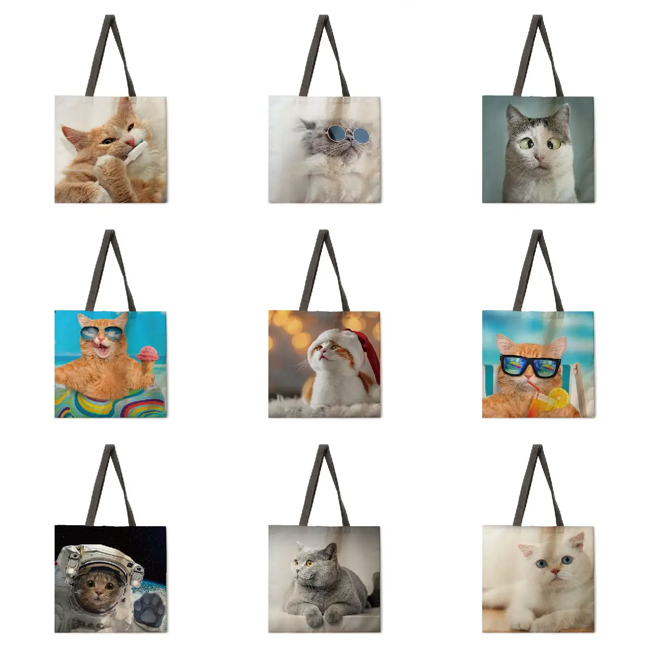Cartoon cat print bag female leisure handbag lady beach bag fashion bag beach bag foldable shopping bag
Cartoon cat print bag female leisure handbag lady beach bag fashion bag beach bag foldable shopping bag