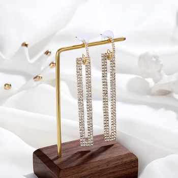 JIAN Long Crystal Earrings Trendy Classic Bling Geometric Dangle Drop Earrings For Woman Ladies Luxury Jewelry
JIAN Long Crystal Earrings Trendy Classic Bling Geometric Dangle Drop Earrings For Woman Ladies Luxury Jewelry