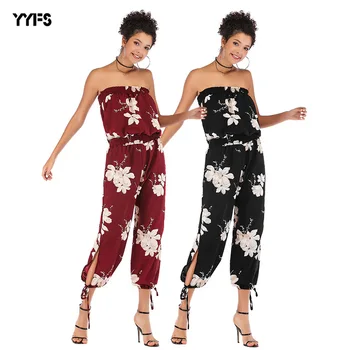 Women Sexy Off Shoulder Floral Print Jumpsuit Summer Streetwear High Waist Wide Leg Pants Plus Size Rompers
Women Sexy Off Shoulder Floral Print Jumpsuit Summer Streetwear High Waist Wide Leg Pants Plus Size Rompers