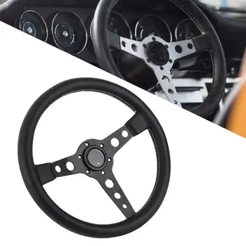 350mm/14in for MOMO Prototipo Style 6-Bolt Black Leather Racing Steering Wheel Gray Stitching with Horn Button Car Accessories
350mm/14in for MOMO Prototipo Style 6-Bolt Black Leather Racing Steering Wheel Gray Stitching with Horn Button Car Accessories