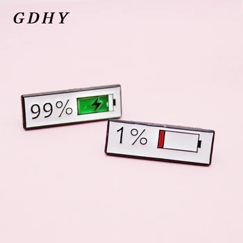 GDHY Battery energy Percentage Enamel Brooch 1% and 99% Electric quantity display Metal Brooches Pins Lapel Badge Collar Jewelry
GDHY Battery energy Percentage Enamel Brooch 1% and 99% Electric quantity display Metal Brooches Pins Lapel Badge Collar Jewelry